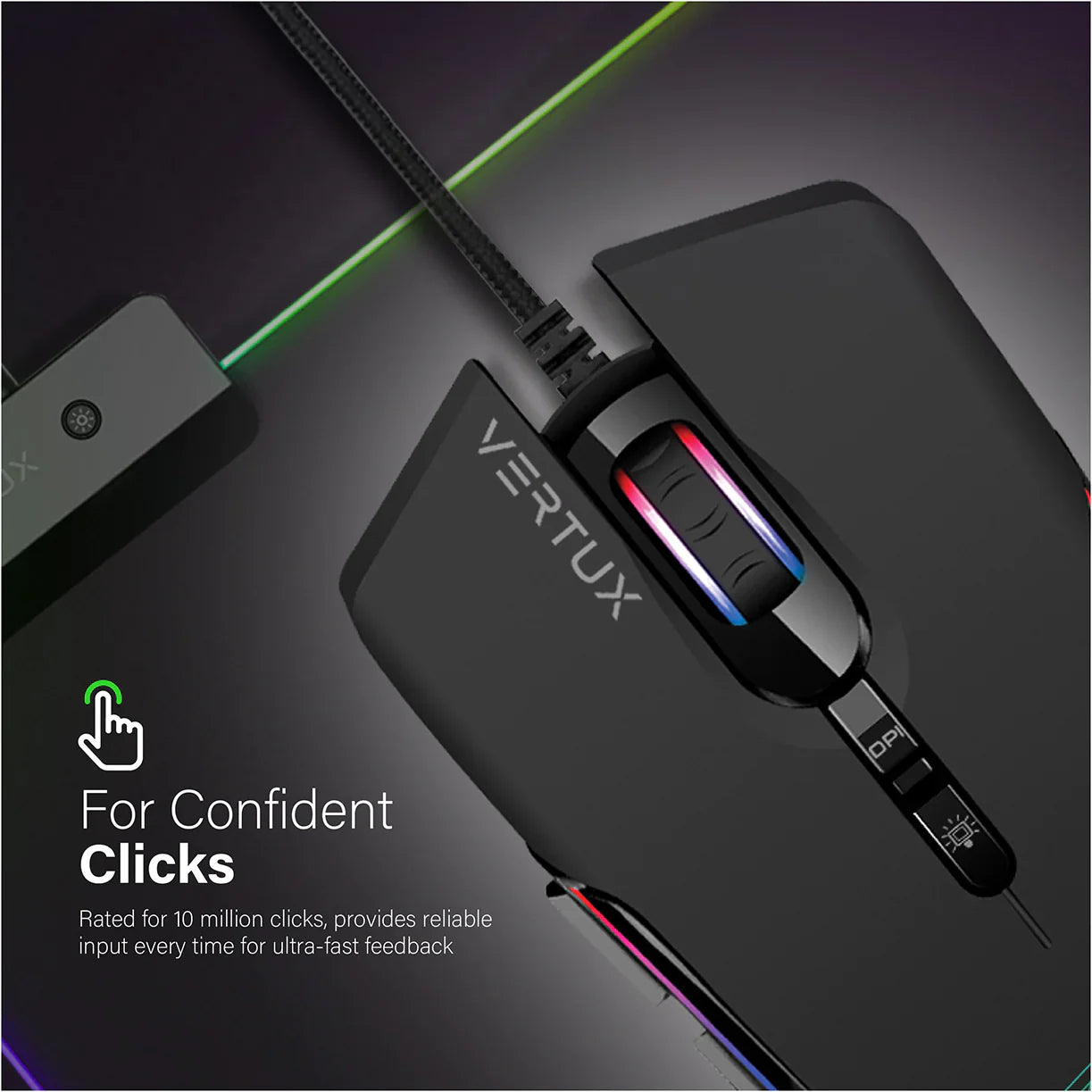 Vertux Assaulter GameCharged™ Lightweight Gaming Mouse - ALAMAT
