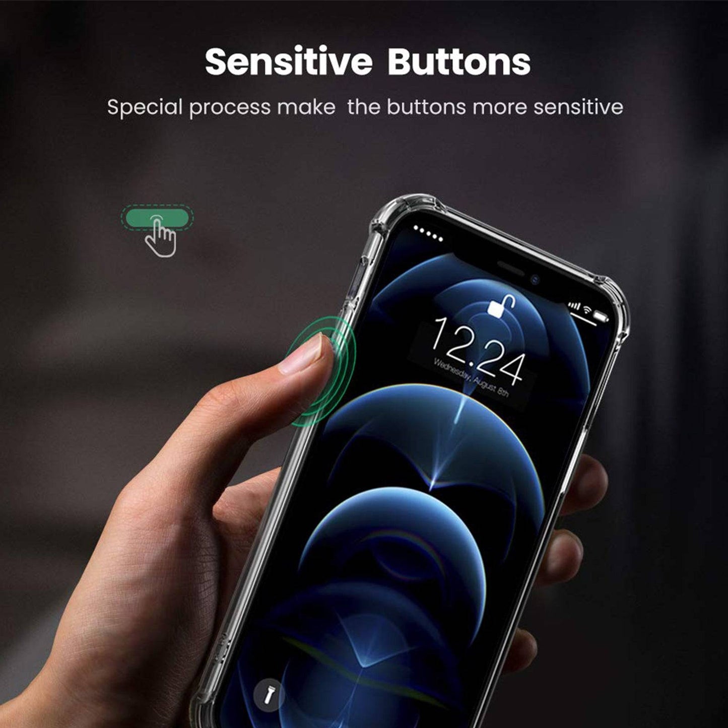 UGREEN Bright Cushion Protective Case For iPhone 12 Mini - Clear - ALAMAT