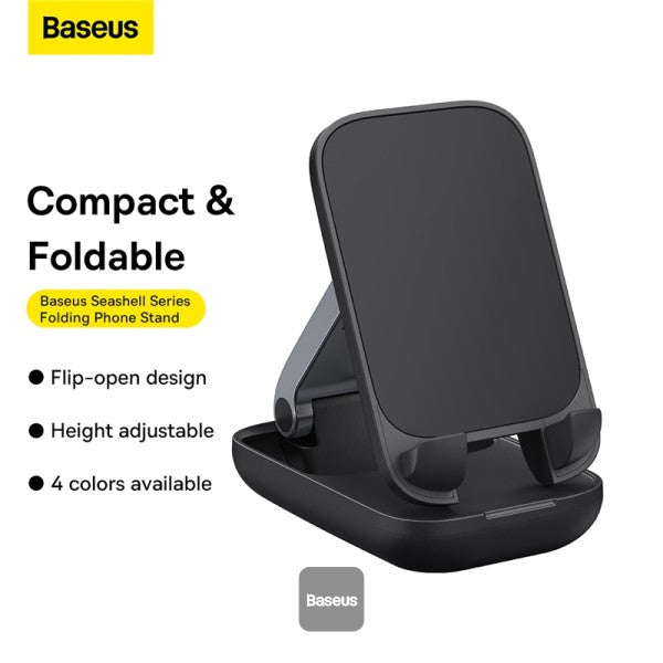 BASEUS SEASHELL SERIES FOLDING PHONE STAND CLUSTER BLACK - Best Buy Tech