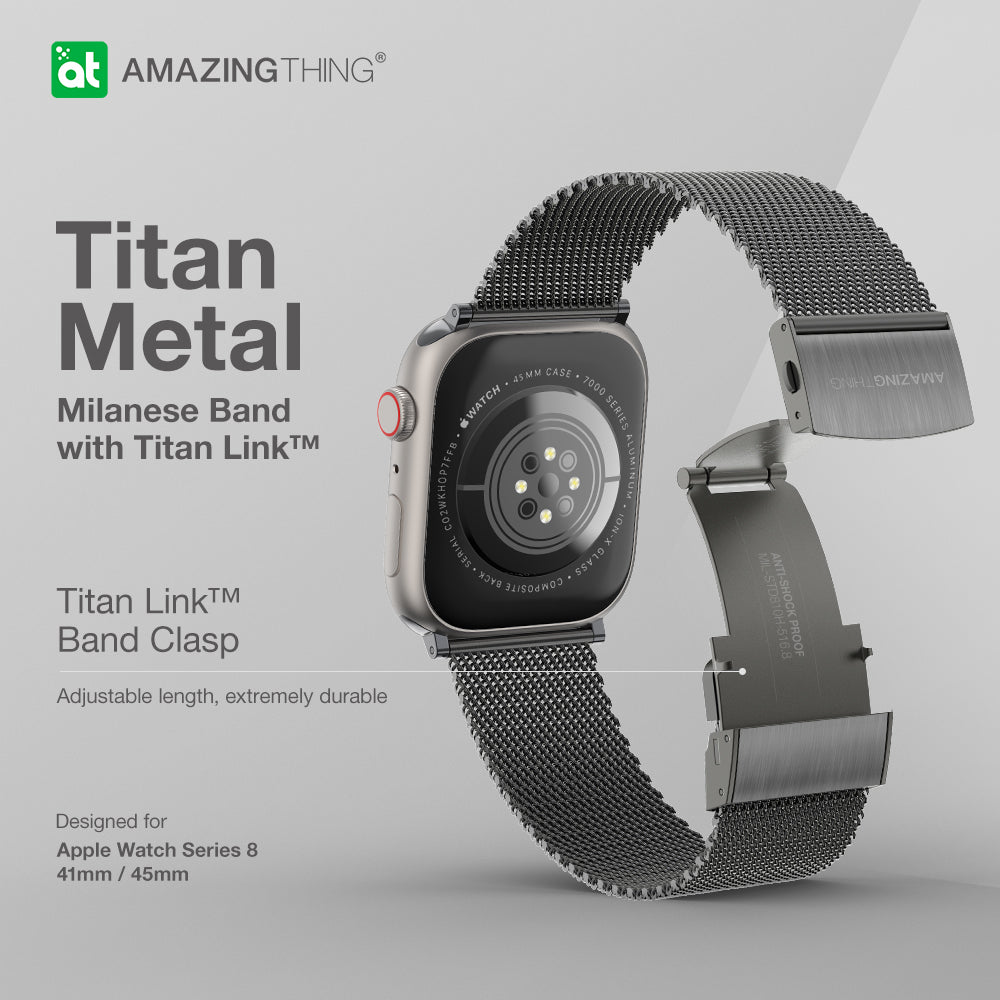 AMAZING THING TITAN METAL BAND FOR APPLE WATCH 49/45/44/42MM BLACK - ALAMAT