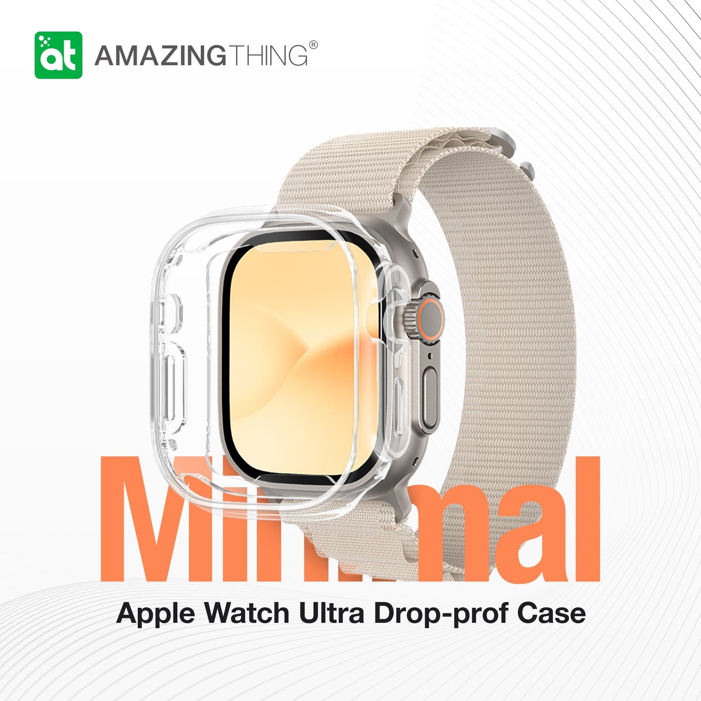 AMAZING THING APPLE WATCH SERIES ULTRA MINIMAL DP CASE 49MM FULL CLEAR - ALAMAT