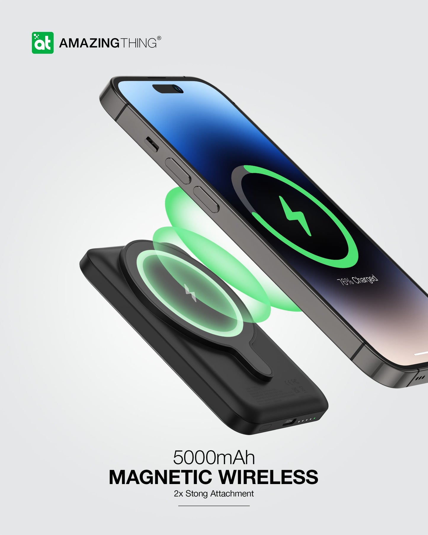 AMAZING THING THUNDER PRO MAG PD 5000MAH POWER BANK WITH HOLDER - ALAMAT