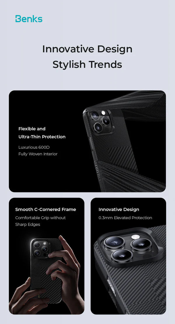 Benks Montage Magnetic ArmorAir Kevlar Case for iPhone 16 Series - Best Buy Tech