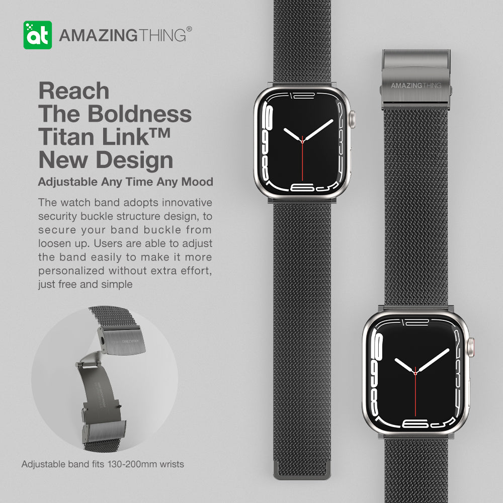 AMAZING THING TITAN METAL BAND FOR APPLE WATCH 49/45/44/42MM BLACK - ALAMAT
