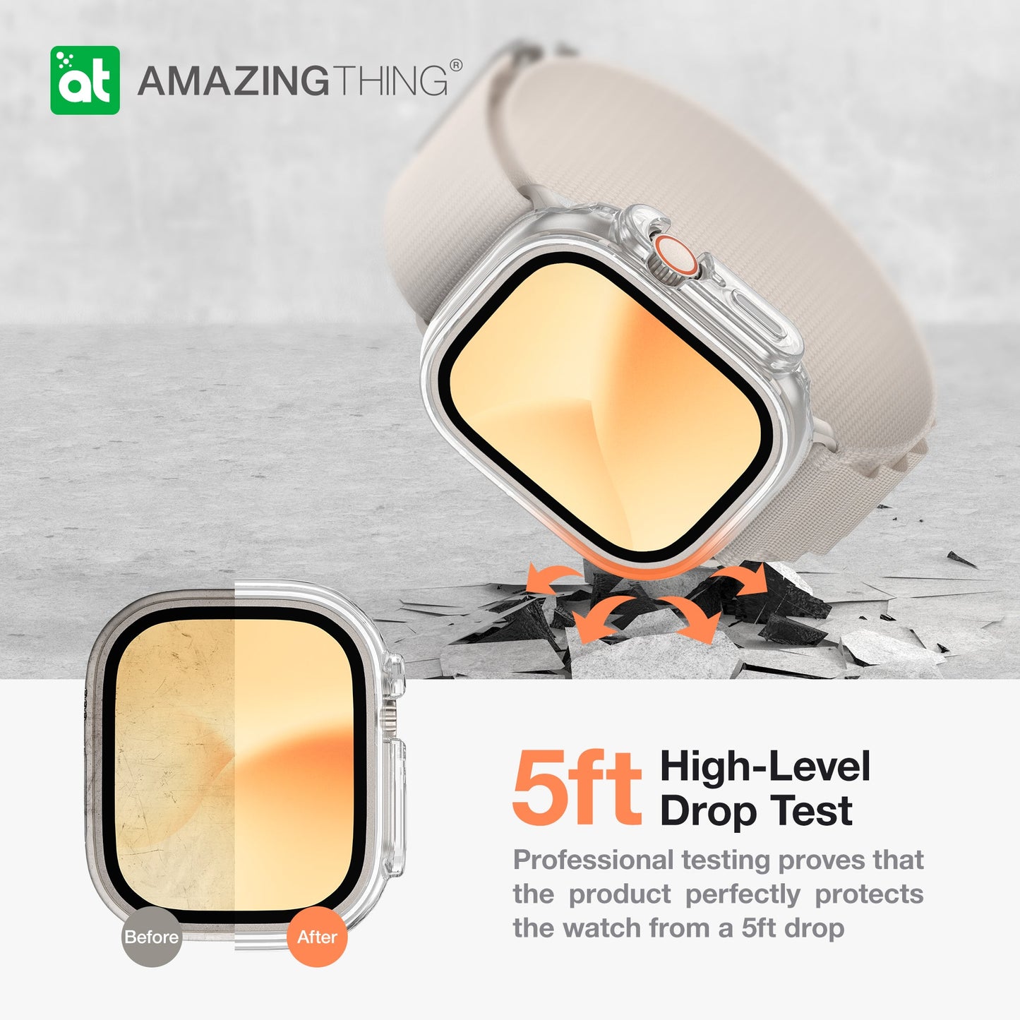 AMAZING THING APPLE WATCH SERIES ULTRA MINIMAL DP CASE 49MM FULL CLEAR - ALAMAT