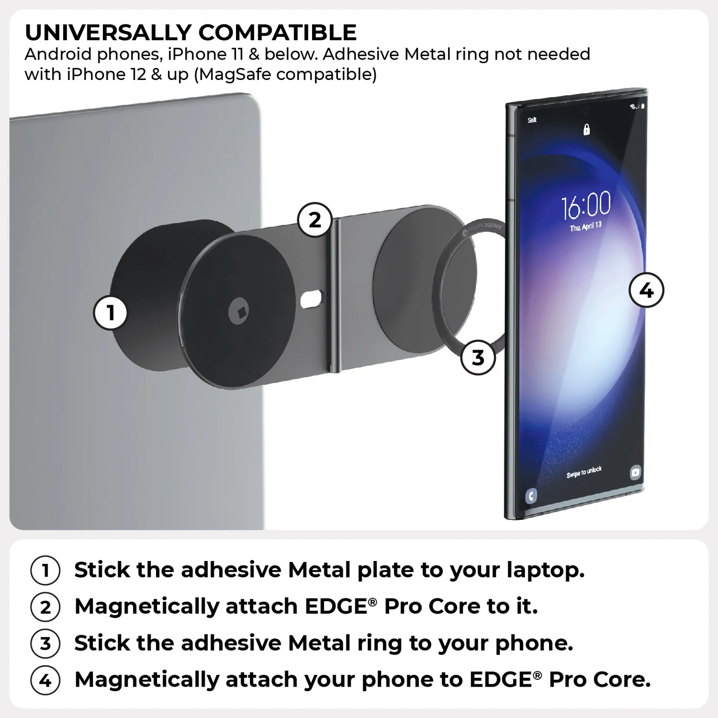 EDGE® Pro Full Kit - Gray - Productivity MagSafe modular kit for phones, tablets and laptops - ALAMAT