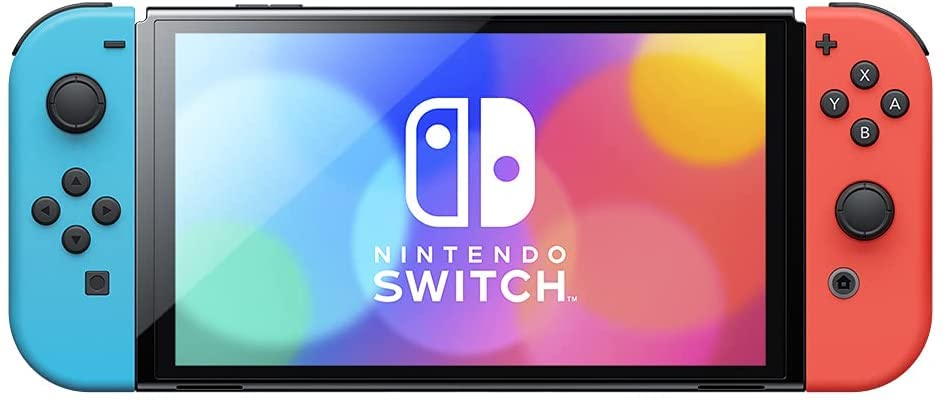 Nintendo Switch – OLED Model w/ Neon Red & Neon Blue Joy-Con