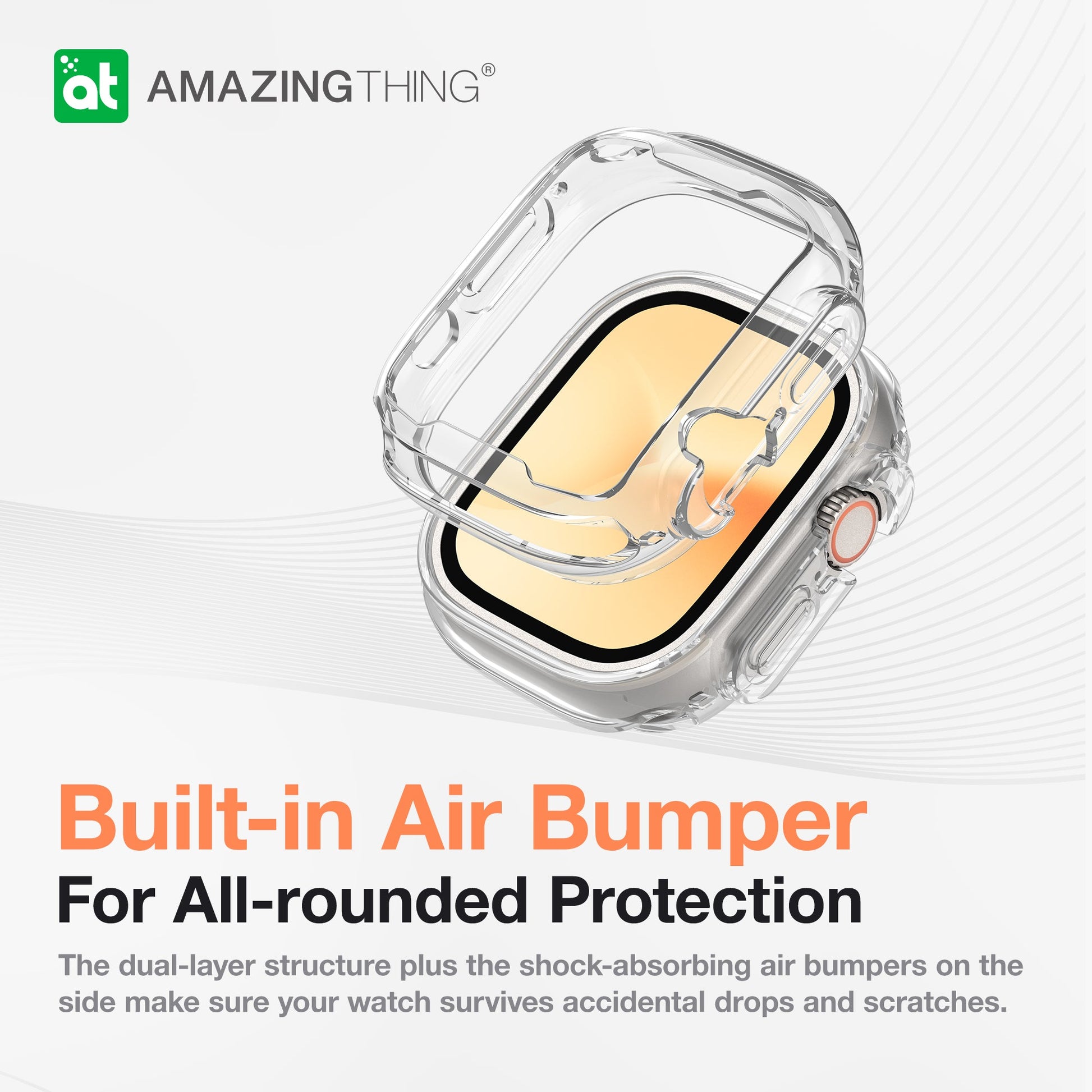 AMAZING THING APPLE WATCH SERIES ULTRA MINIMAL DP CASE 49MM FULL CLEAR - ALAMAT