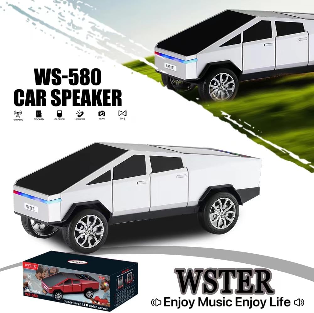 WS-580 Bluetooth Car Speaker with Display Screen