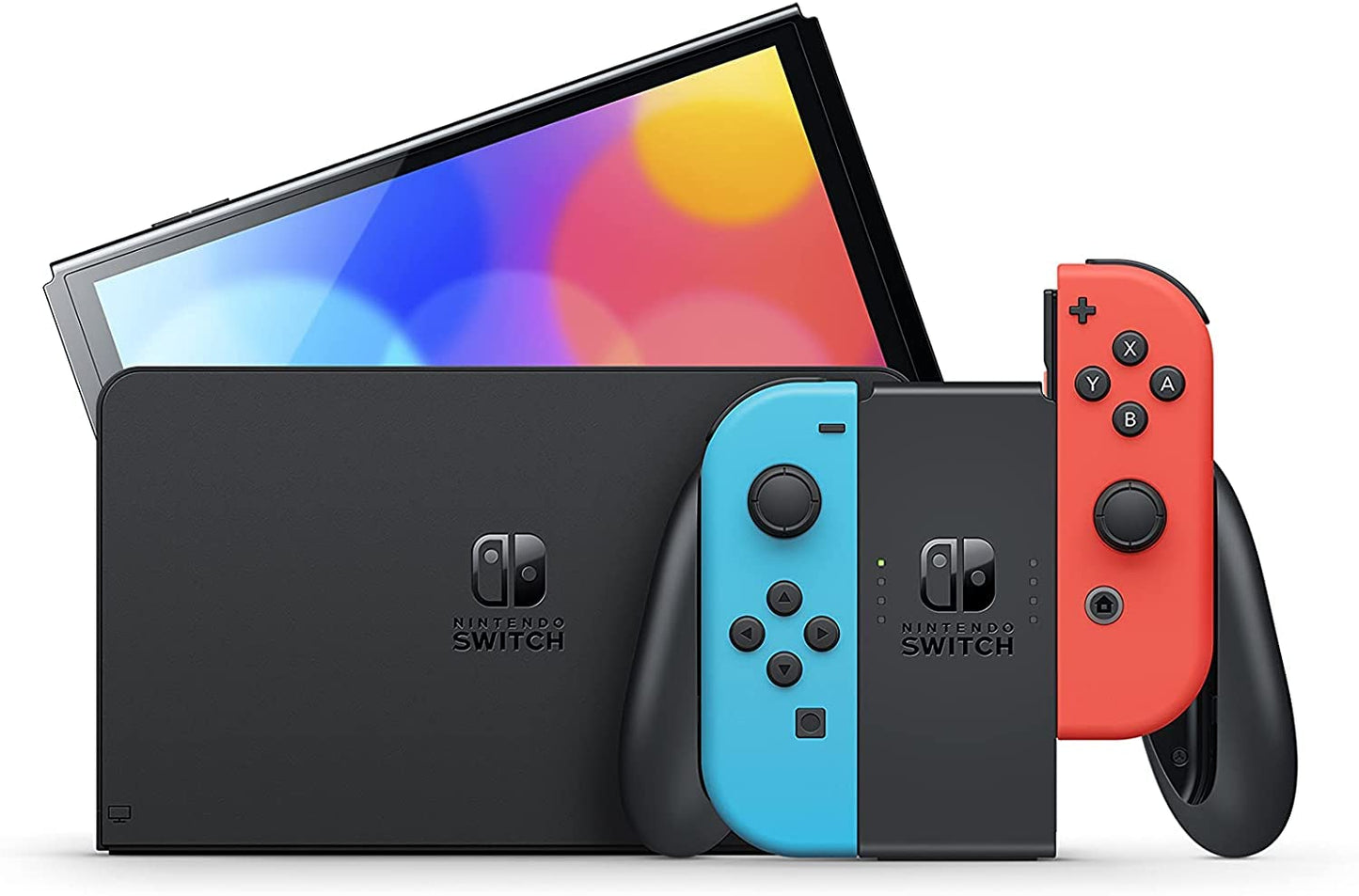 Nintendo Switch – OLED Model w/ Neon Red & Neon Blue Joy-Con