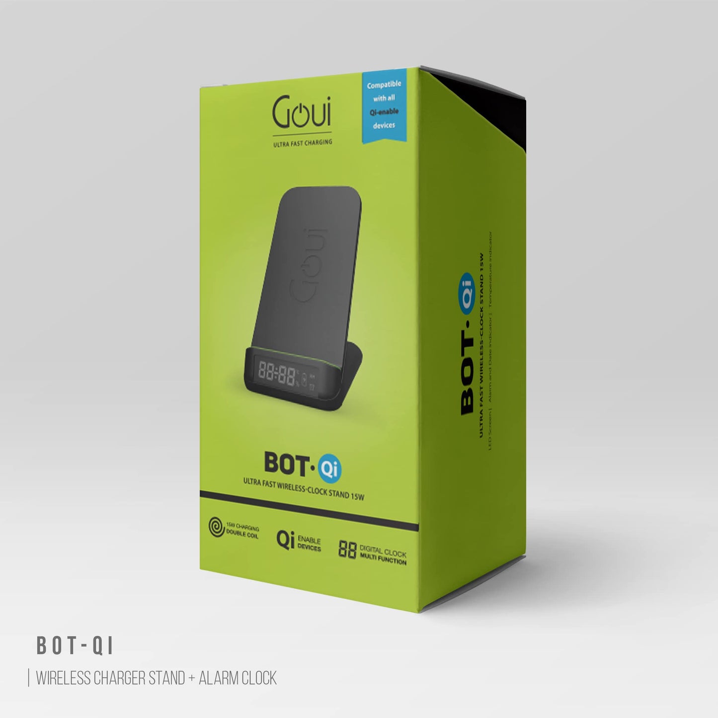 Goui Bot - Wireless Charger Stand + Alarm Clock - Black - Best Buy Tech