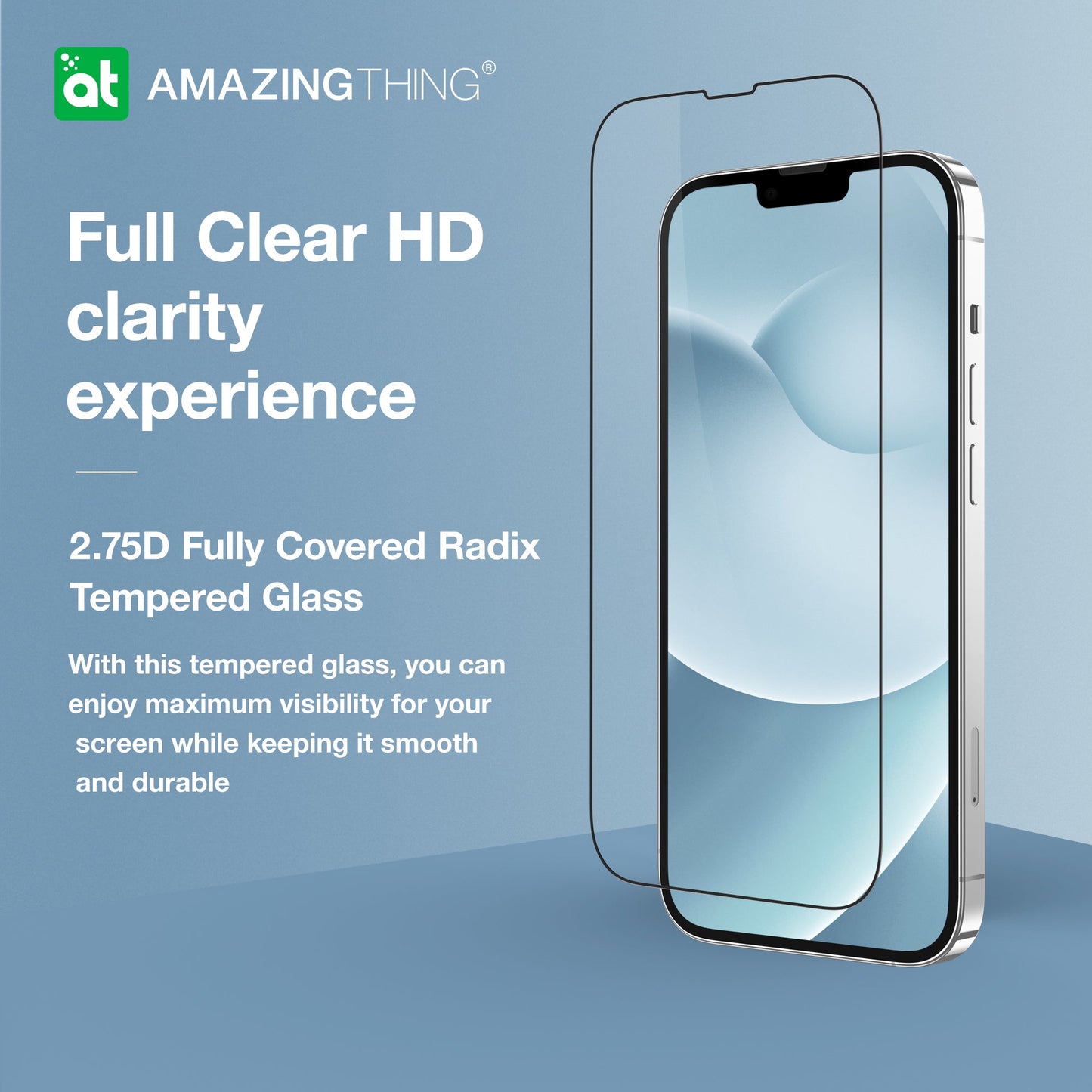 AMAZING THING IPHONE 2022 6.1" PRO 2.75D FULL COVER RADIX GLASS - ALAMAT