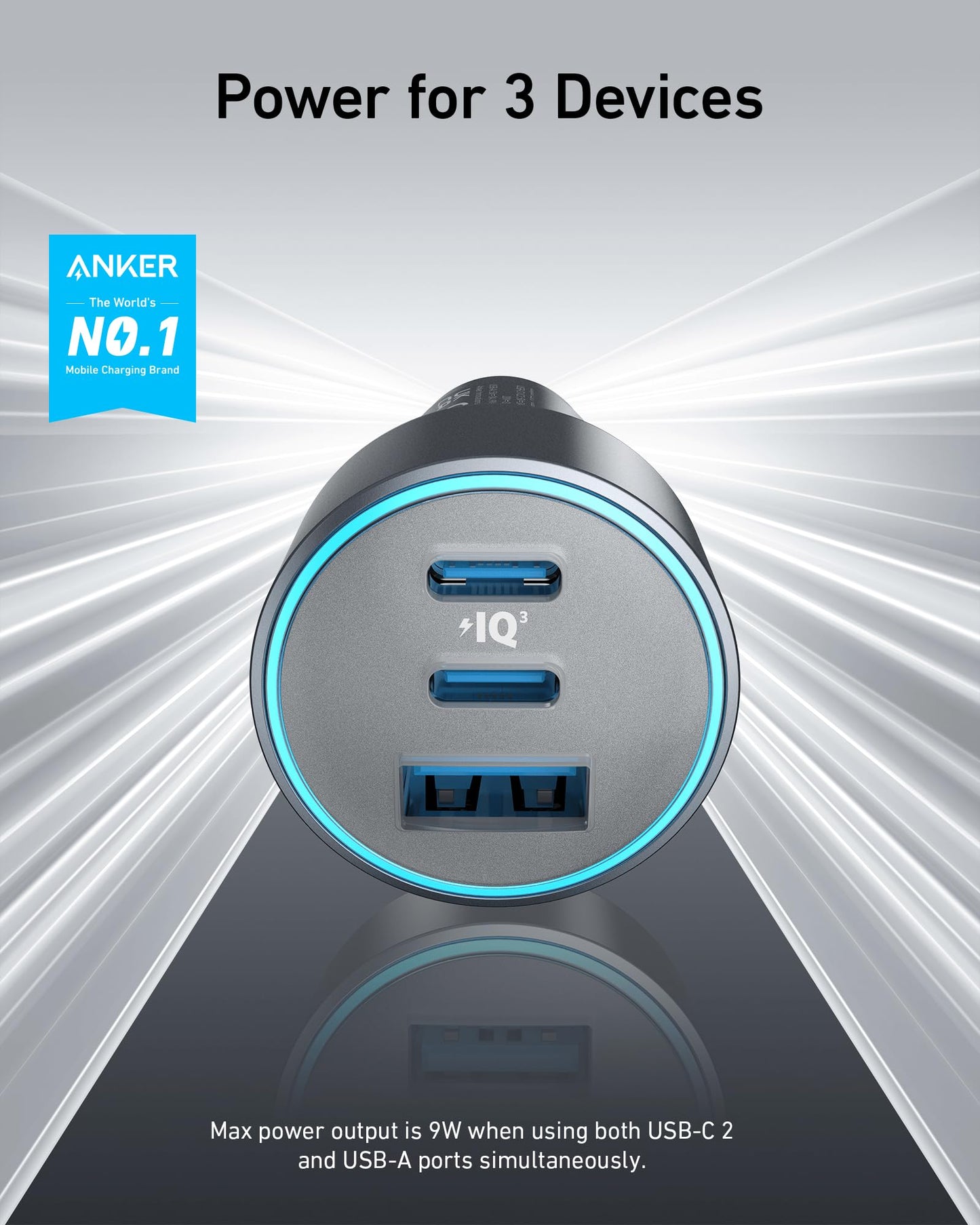 ANKER CAR CHARGER 67W 3-PORT WITH USB-C CABLE - Best Buy Tech