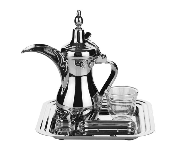 Deem Arabic Coffee Serving Set Silver