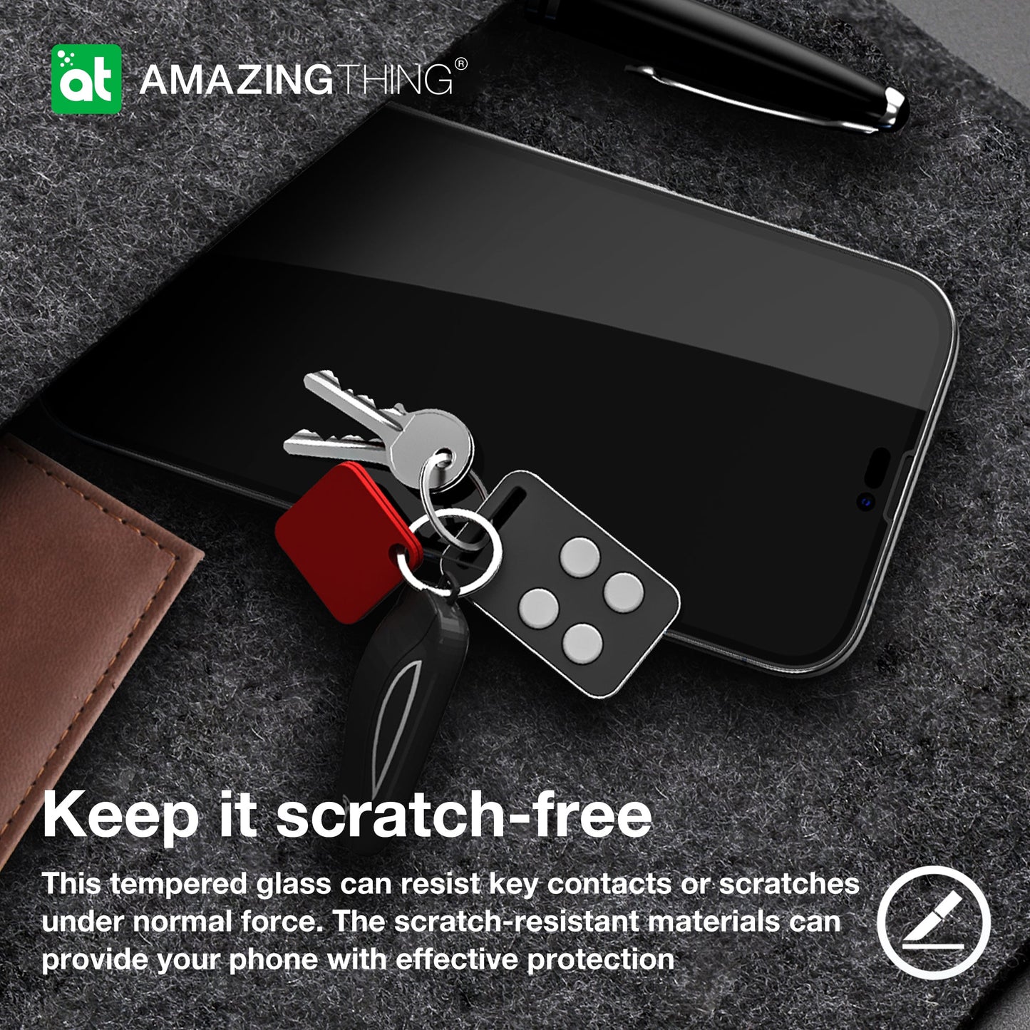 AMAZING THING IPHONE 2022 6.1" PRO 2.75D FULL COVER RADIX GLASS - ALAMAT