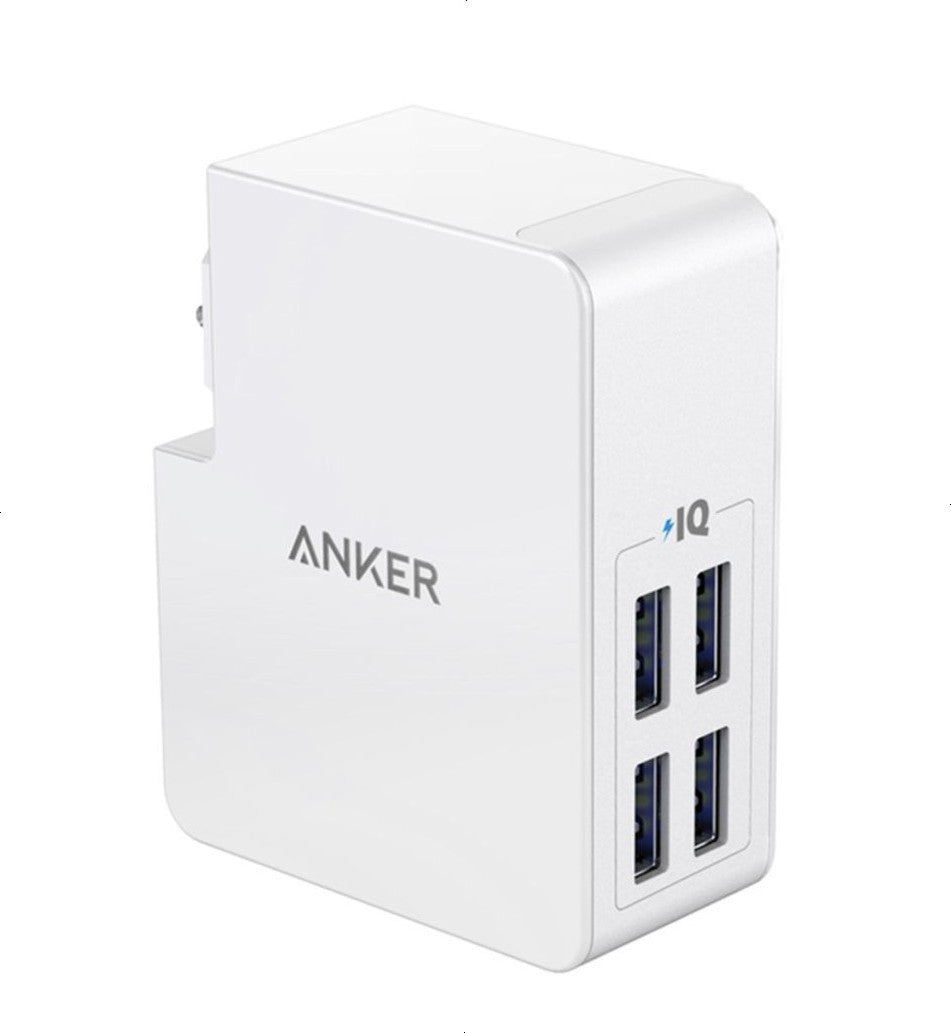 ANKER POWER PORT 4 LITE 4-PORT WALL CHARGING ADAPTER(A2042L21) - WHITE - Best Buy Tech