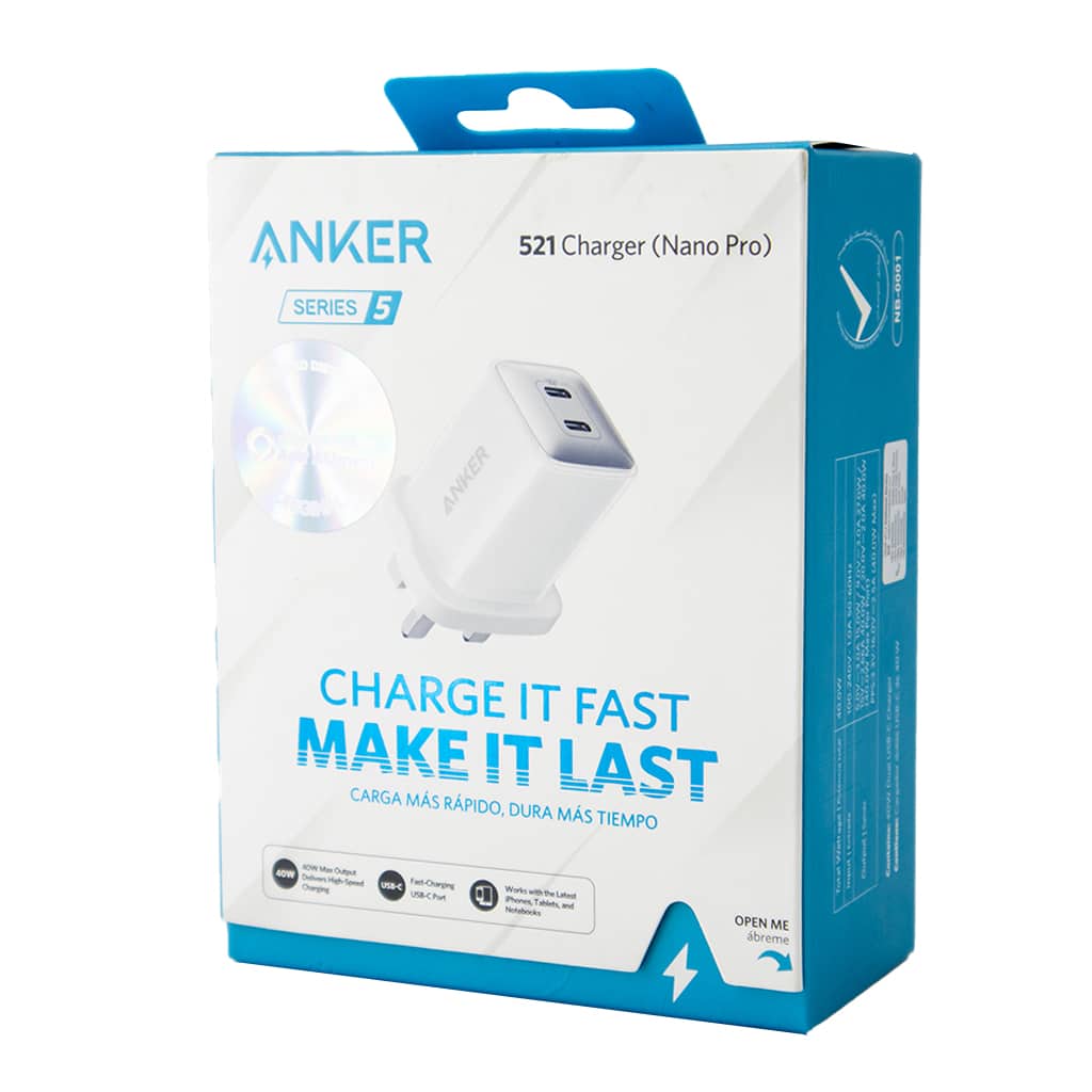ANKER 521 NANO PRO 40W CHARGER (A2038K21)-WHITE - Best Buy Tech