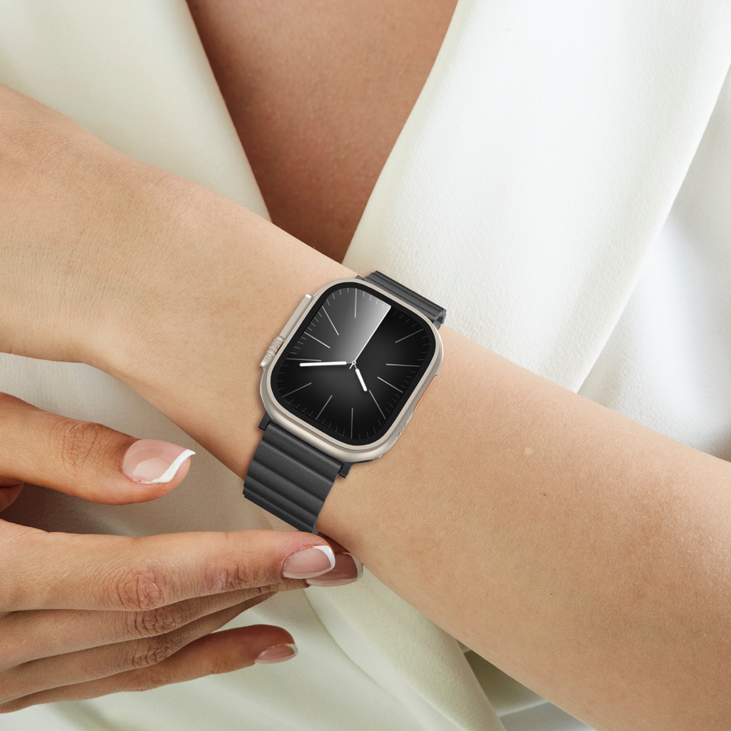 AMAZING THING GLAMOUR SENSE LEATHER BAND WITH TITANLINK FOR APPLE WATCH (All Sizes) - Best Buy Tech