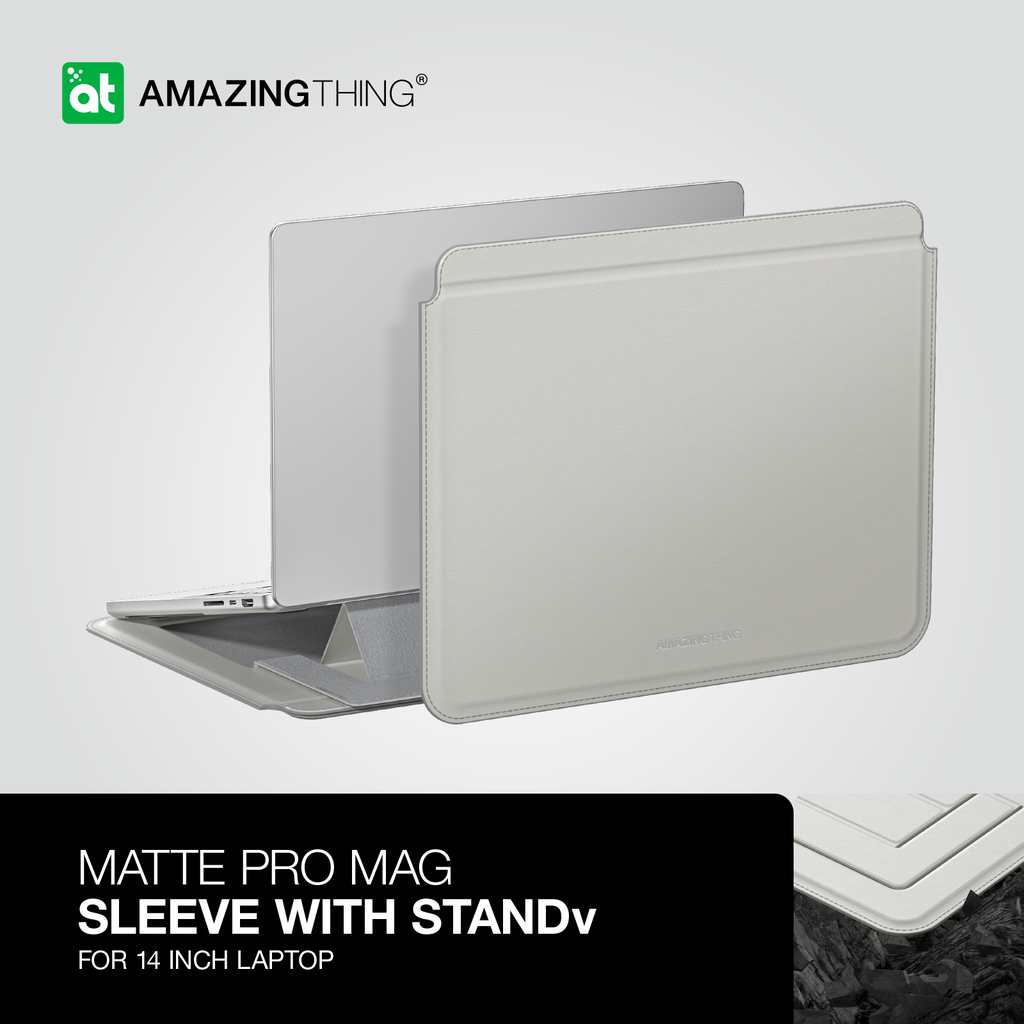 AMAZING THING MATTE PRO MAG SLEEVE WITH STAND FOR MACBOOK PRO 13/14" MACBOOK AIR 13/13.6" & 14" LAPTOPS - ALAMAT