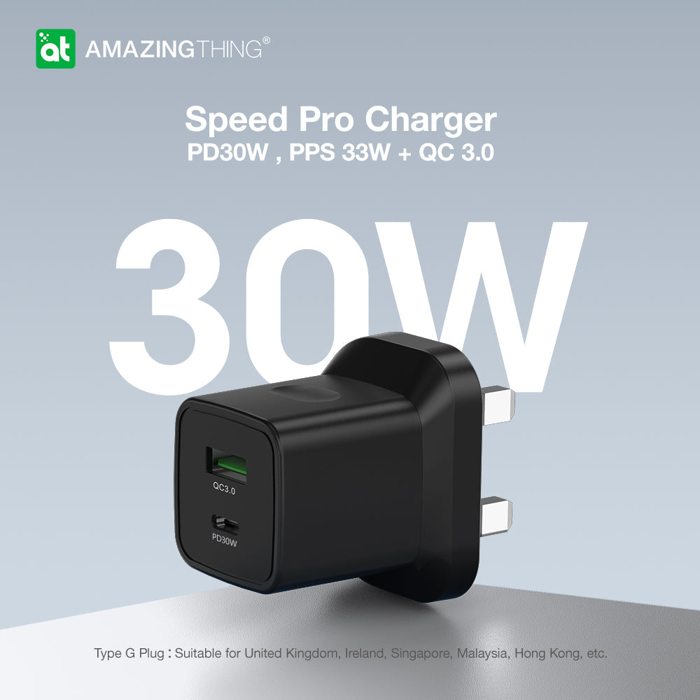 AMAZING THING EXPLORER PRO USB-C UK SPEED PRO PD33W 1C1A WALL CHARGER - ALAMAT