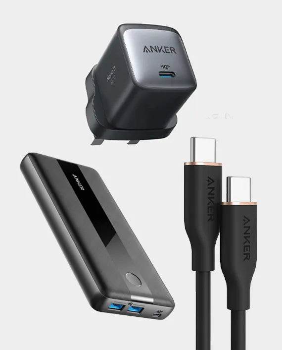 ANKER POWERCORE III ELITE 19200 60WBLACK + NANO II 65W BLACK + POWERLINE III FLOW USB-C TO USB-C CAB - Best Buy Tech