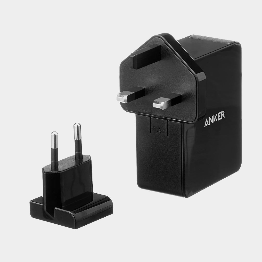 Anker PowerPort 4 Lite Interchangeable EU and UK Plugs A2042L11 - Best Buy Tech