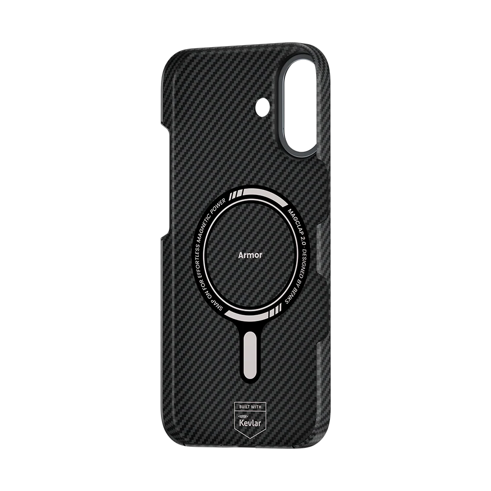 Benks Magnetic Armor Air Kevlar Case Metal Frame 600D for iPhone 17 black