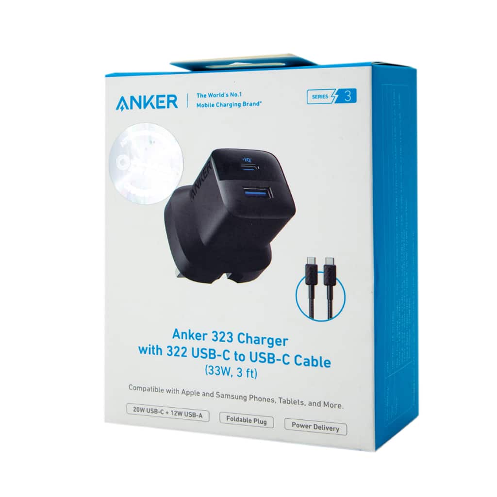 ANKER 323 CHARGER WITH 322 USB-C TO USB-C CABLE (33W,3 FT) (B2331K11) - BLACK - Best Buy Tech