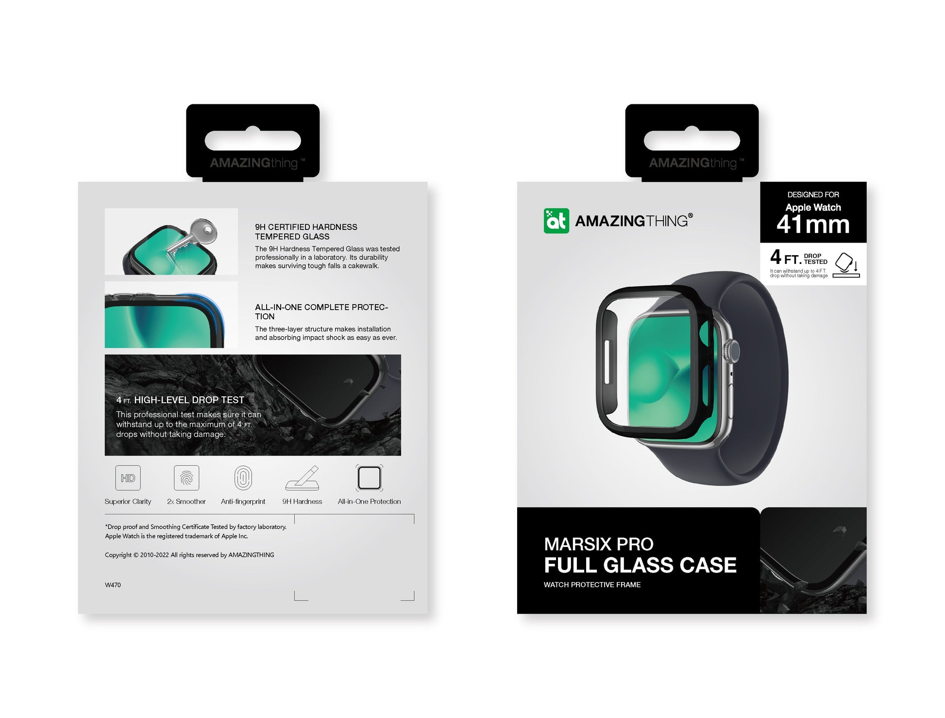 AMAZING THING APPLE WATCH SERIES 8 MARSIX BUMPER W/ GLASS 41/45MM - ALAMAT