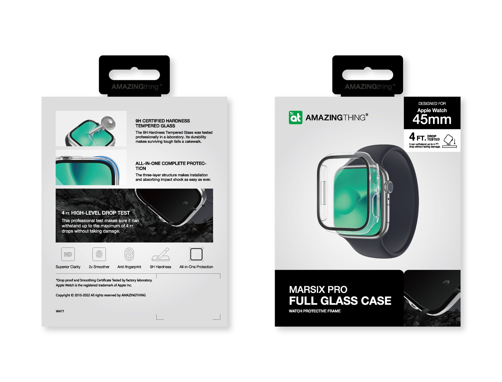 AMAZING THING APPLE WATCH SERIES 8 MARSIX BUMPER W/ GLASS 41/45MM - ALAMAT