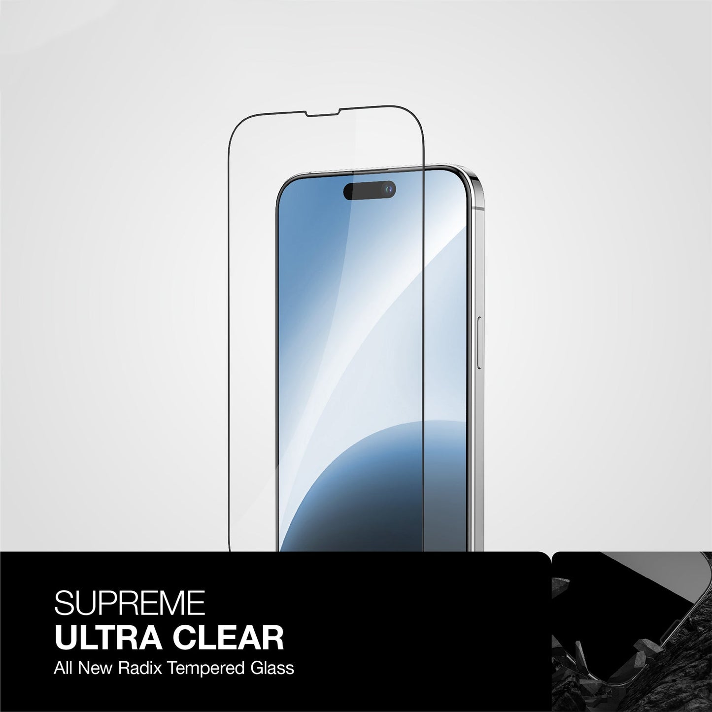 AMAZING THING IPHONE 15 SERIES 2023  2.75D FULLY COVERED RADIX CLEAR GLASS SCREEN PROTECTORS - ALAMAT
