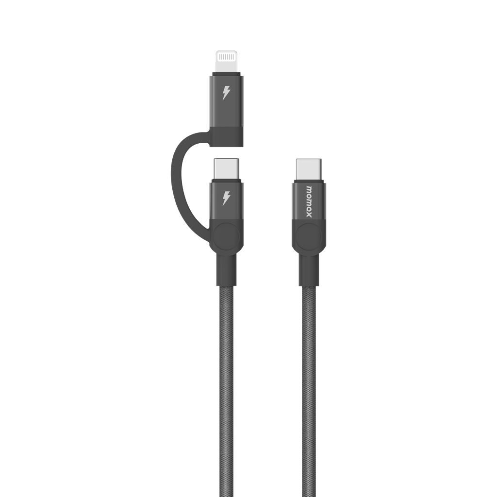 Momax Mag Link USB-C to C & Lightning Magnetic Cable 2m