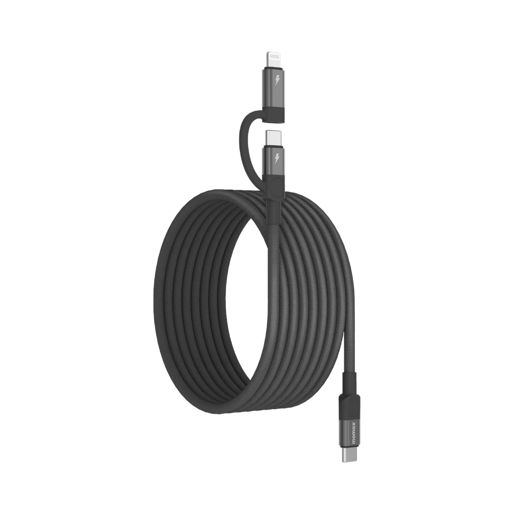 Momax Mag Link USB-C to C & Lightning Magnetic Cable 2m