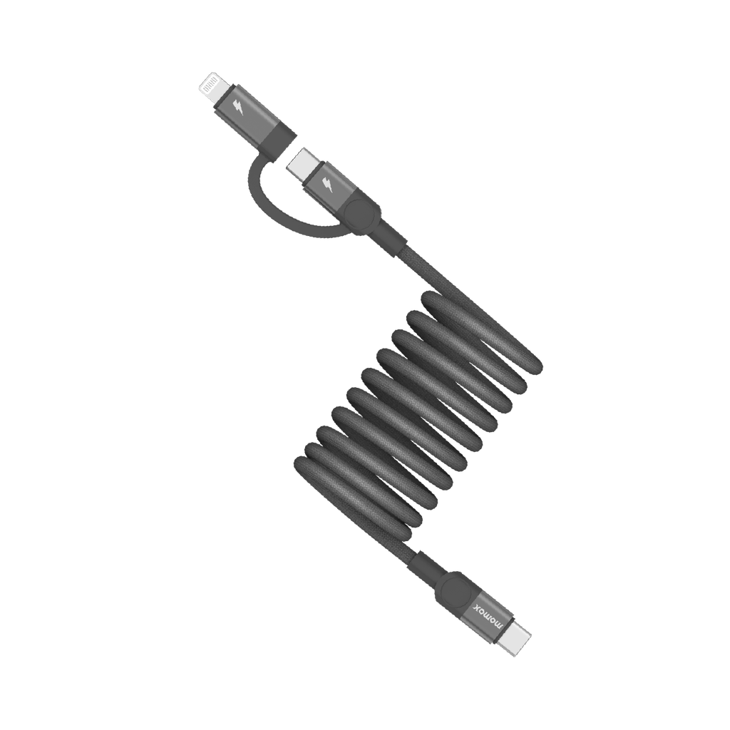 Momax Mag Link USB-C to C & Lightning Magnetic Cable 2m