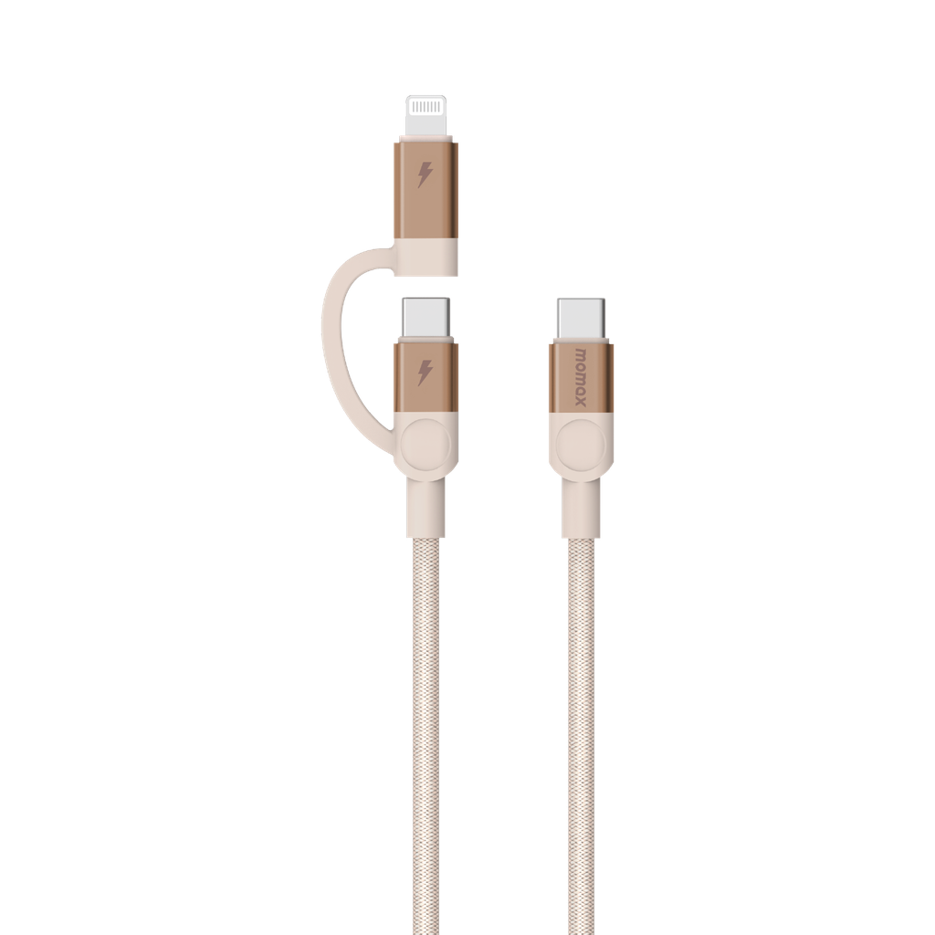 Momax Mag Link USB-C to C & Lightning Magnetic Cable 2m