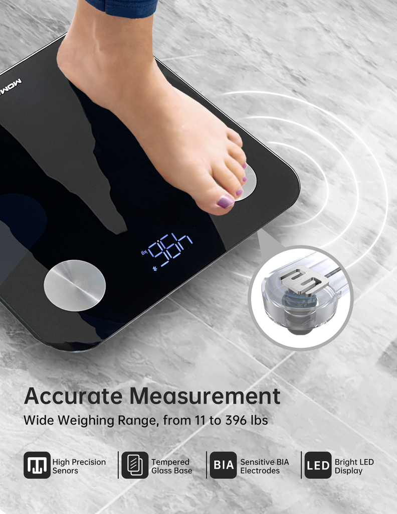 MOMAX LITE TRACKER IOT BODY SCALE - Best Buy Tech