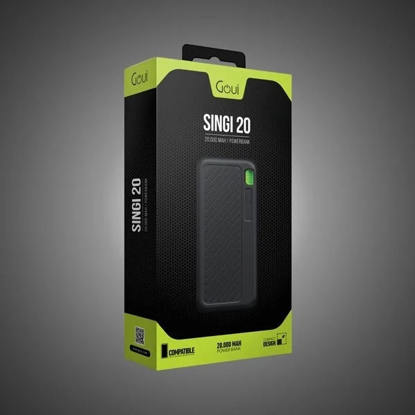 Goui Singi 20 - Power Bank 20.000mAh, 5V/3A - Black - Best Buy Tech