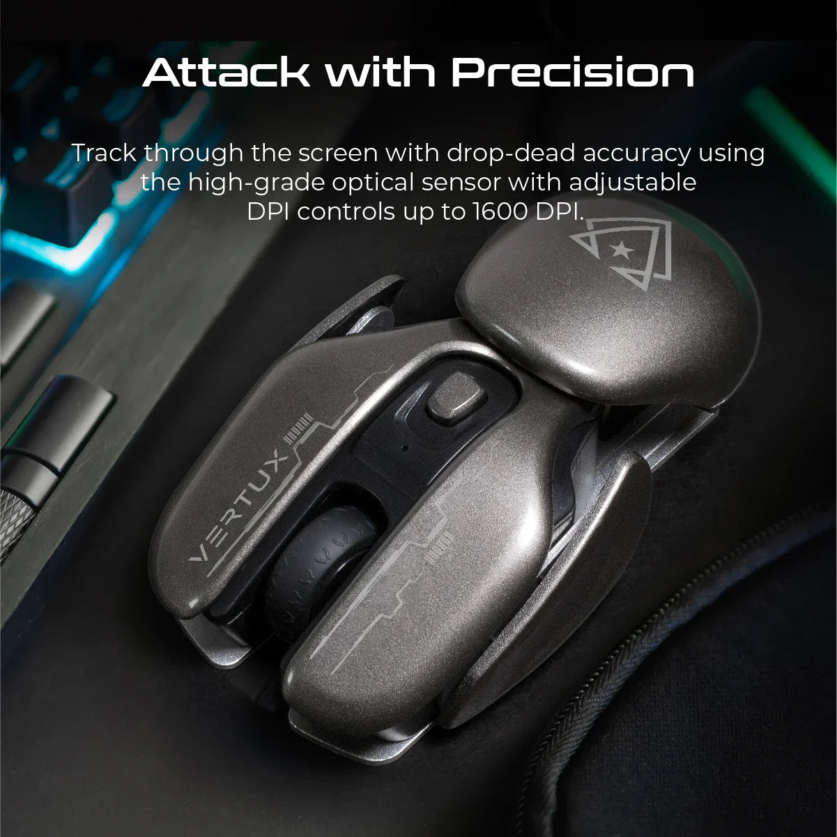 Vertux Glider High Performance Wireless Gaming Mouse - ALAMAT