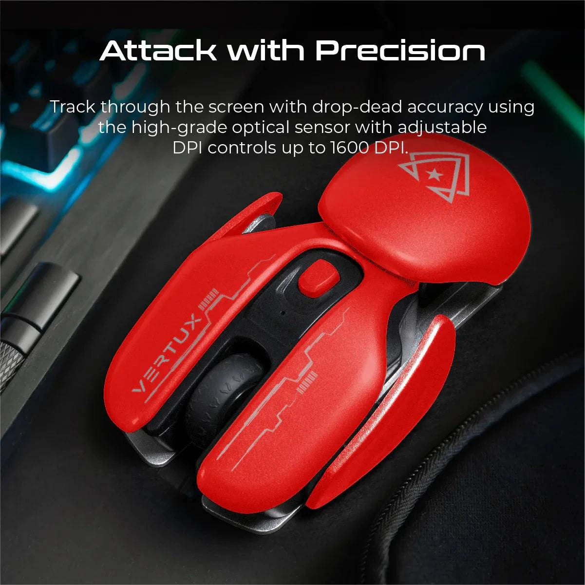 Vertux Glider High Performance Wireless Gaming Mouse - ALAMAT