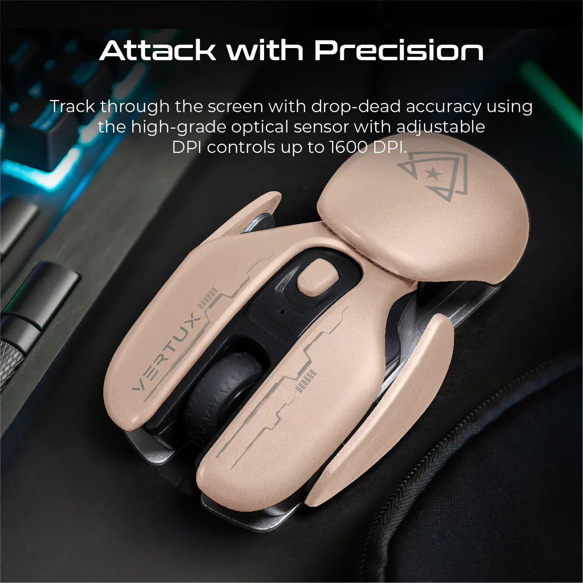 Vertux Glider High Performance Wireless Gaming Mouse - ALAMAT