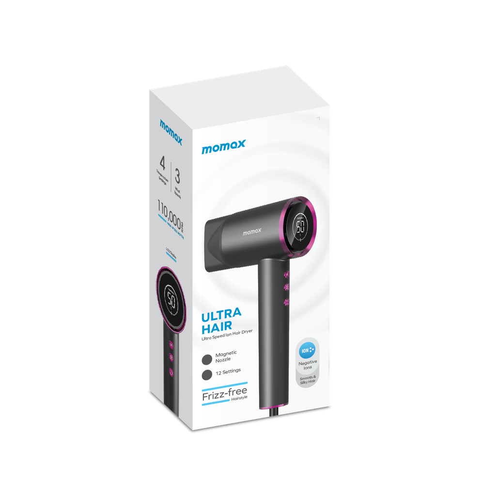 MOMAX ULTRA HAIR ULTRA-SPEED ION HAIR DRYER - Best Buy Tech