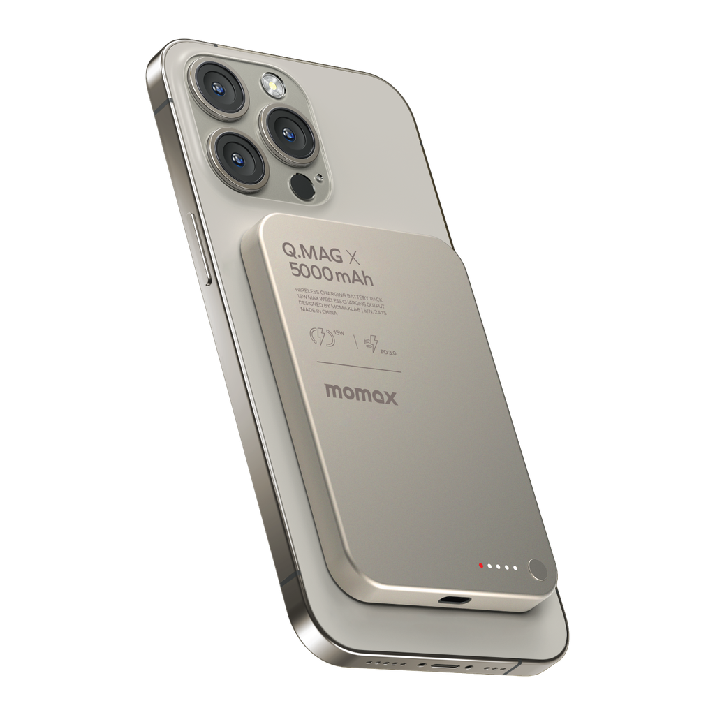 MOMAX Q.MAG X 5000mAh GEN2 15W ULTRA SLIM MAGSAFE WIRELESS POWER BANK - Best Buy Tech