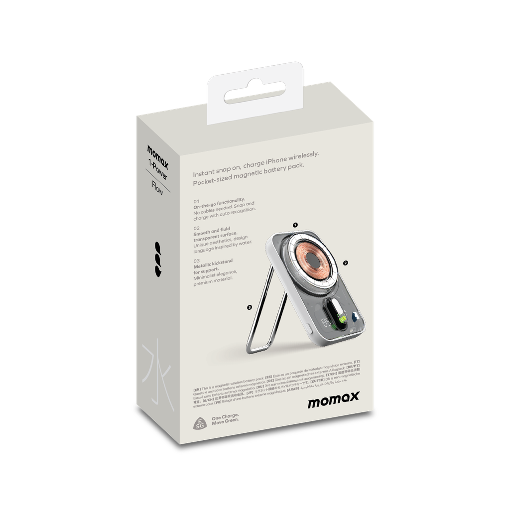 MOMAX 1-POWER FLOW MAGNETIC POWER BANK - Best Buy Tech