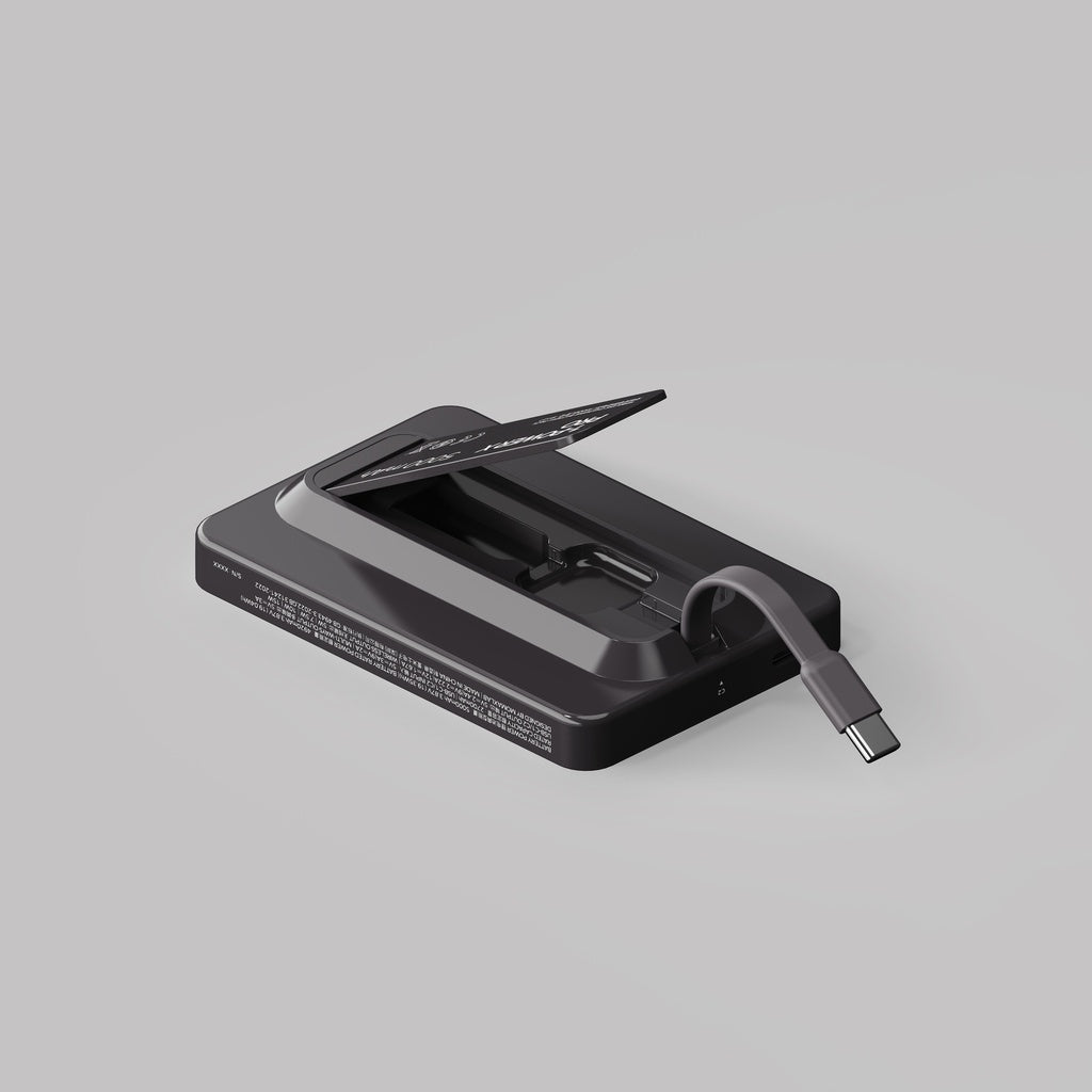 MOMAX 1-POWER X PRO 5000mAh MAGNETIC WIRELESS POWER BANK WITH STAND AND BUILT-IN USB-C CABLE - Best Buy Tech