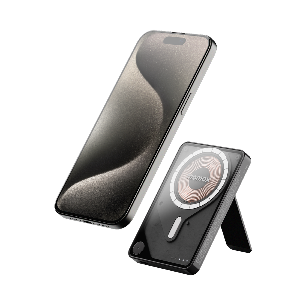 MOMAX 1-POWER X PRO 5000mAh MAGNETIC WIRELESS POWER BANK WITH STAND AND BUILT-IN USB-C CABLE - Best Buy Tech