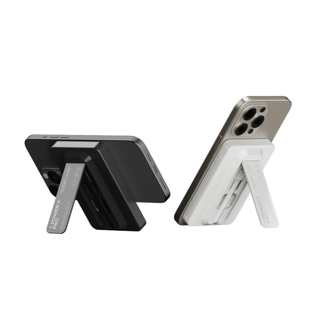 MOMAX 1-POWER X PRO 5000mAh MAGNETIC WIRELESS POWER BANK WITH STAND AND BUILT-IN USB-C CABLE - Best Buy Tech