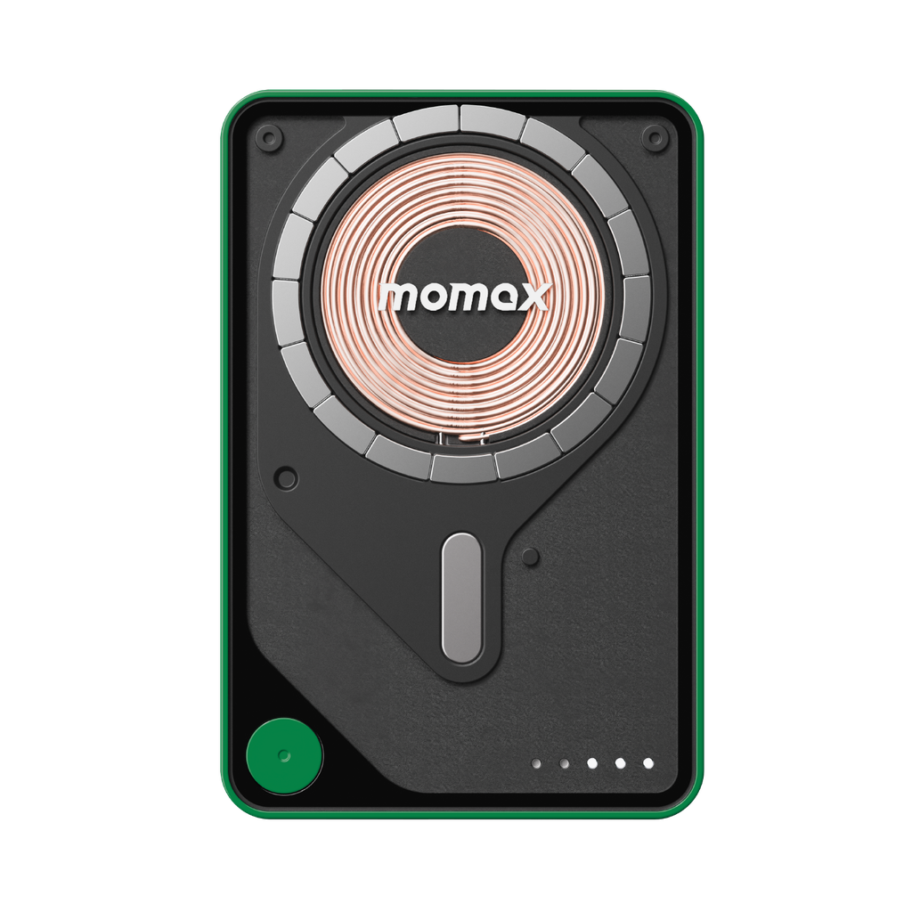 MOMAX 1-POWER X PRO 5000mAh MAGNETIC WIRELESS POWER BANK WITH STAND AND BUILT-IN USB-C CABLE - Best Buy Tech