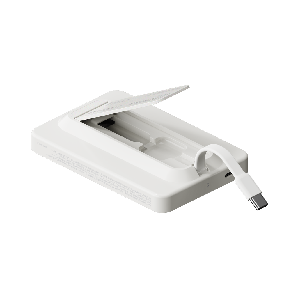 MOMAX 1-POWER X PRO 5000mAh MAGNETIC WIRELESS POWER BANK WITH STAND AND BUILT-IN USB-C CABLE - Best Buy Tech