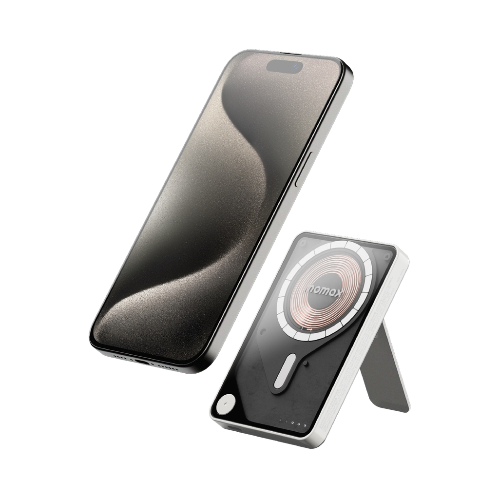 MOMAX 1-POWER X PRO 5000mAh MAGNETIC WIRELESS POWER BANK WITH STAND AND BUILT-IN USB-C CABLE - Best Buy Tech