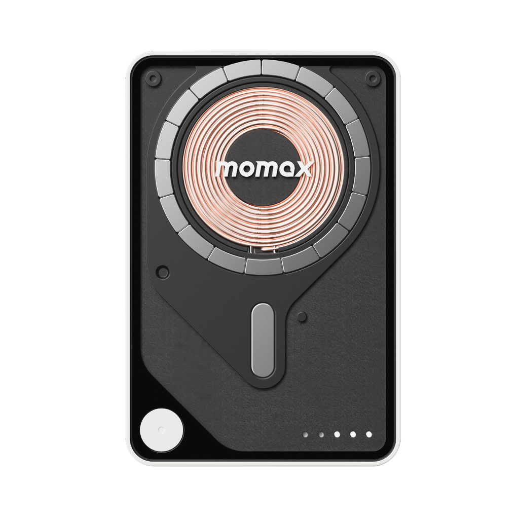 MOMAX 1-POWER X PRO 5000mAh MAGNETIC WIRELESS POWER BANK WITH STAND AND BUILT-IN USB-C CABLE - Best Buy Tech